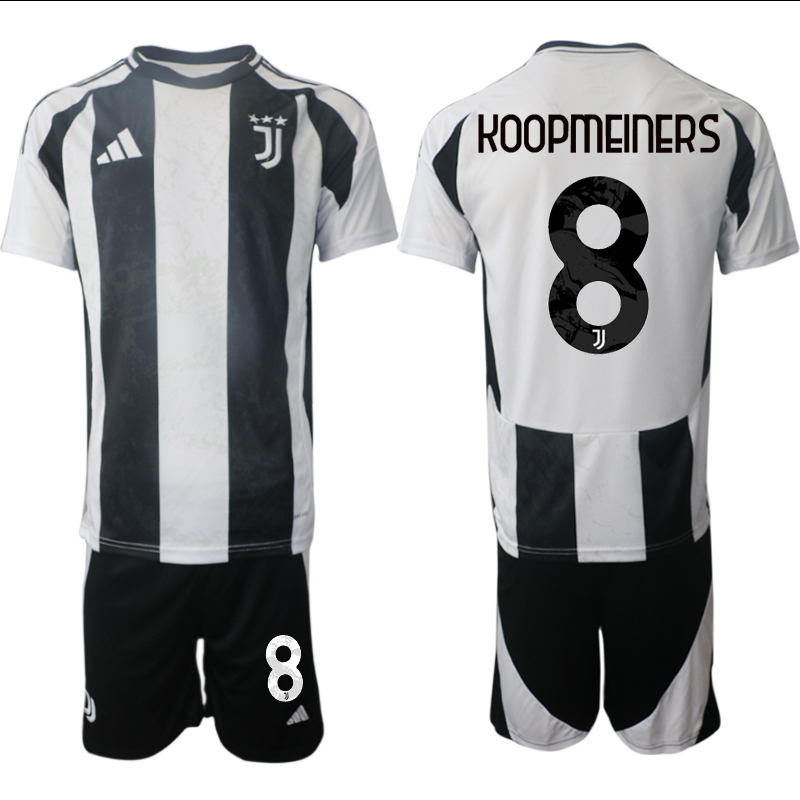 Men 2024-2025 Club Juventus home Black #8 Soccer Jersey->juventus jersey->Soccer Club Jersey